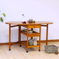 越茂 木制折叠桌移动餐桌饭桌 实木收纳桌 小户型折叠餐桌蝴蝶桌