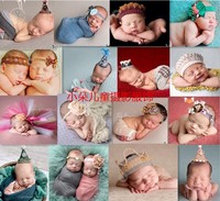 宝宝摄影道具婴儿满月百天影楼衣服配饰儿童拍照相装饰发带头饰展