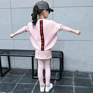 3女童套装4秋装2017新款5韩版6儿童装7纯棉长袖8卫衣裙裤两件套潮
