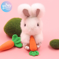 哇喔美物 | 兔漂亮挂件小兔子包包挂饰水貂装死兔毛球汽车钥匙扣