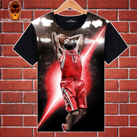 詹姆斯哈登T恤火箭队13号大胡子哈登球衣篮球服科比库里运动短袖