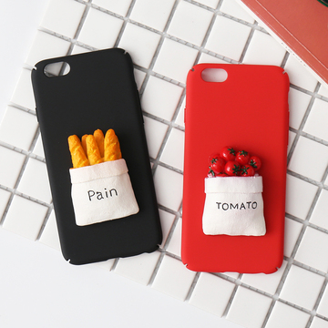 韩国网红新款iPhone7plus立体情侣全包手机硬壳苹果8P番茄面包ipX