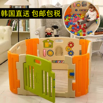 韩国进口Haenim宝宝游戏围栏儿童防护栏带吸盘音乐玩具可配垫子