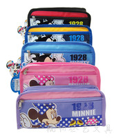 迪士尼笔袋儿童米奇男女大容量铅笔袋学生涤纶专用文具袋DM5617-2