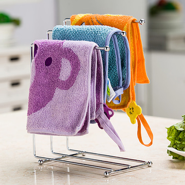 厨房台面立式抹布架洗碗布百洁布挂架小毛巾奶巾沥水晾晒挂架