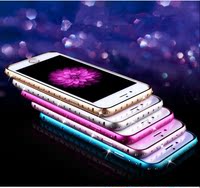 iPhone6手机边框式水钻金属弧边 苹果5保护套6plus手机套外壳女潮