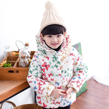 2016韩版新款儿童加厚保暖带帽棉衣1-3岁女童宝宝棉袄冬装外套潮