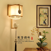 新中式壁画灯现代简约仿古卧室床头灯走廊过道灯具铁布艺客厅壁灯