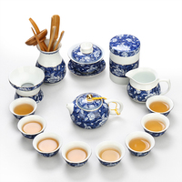 景德镇青花瓷整套功夫茶具套装家用喝茶瓷陶瓷茶壶茶杯茶叶罐礼盒