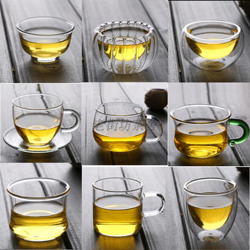闻香带把小玻璃杯子 耐热玻璃小茶杯 品茶小把杯 功夫茶杯 绿茶杯