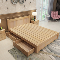 加固新款松木床 经济型1.5 1.8双人床 1.2 1米单人 实木儿童床