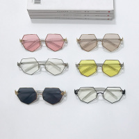杨幂同款不规则六边形墨镜网红同款个性平光镜太阳眼镜女近视镜潮