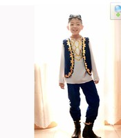 儿童演出服新疆少数民族表演服装回族男童维吾尔族阿凡提舞蹈服装