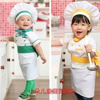 特价新款儿童摄影服装3-5岁小厨师造型大厨房角色厨师帽子表演服