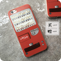 iPhone5se手机壳红色创意保护套个性吃货食物浮雕7plus贩卖苹果6s
