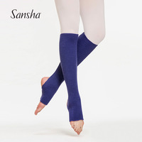 Sansha法国三沙芭蕾舞蹈成人练功护腿套毛线加长秋冬保暖袜套踩脚
