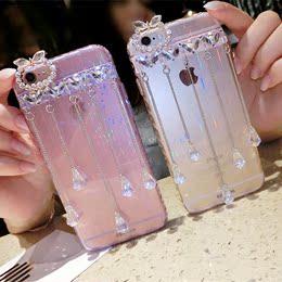 新款iPhone6Splus手机壳奢华苹果6plus手机壳透明硅胶套水钻女款