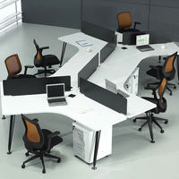 成都办公家具屏风办公桌 职员办公桌电脑桌卡座4人位职员办公桌椅