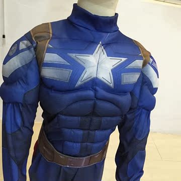 六一儿童服装cosplay男童超级英雄联盟之美国队长造型表演服