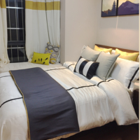 北欧风格样板房间家饰软装搭配套装现代简约床上用品多件等床品