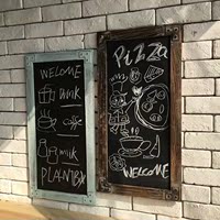 美式创意做旧实木广告牌涂鸦留言板 咖啡馆餐厅墙面装饰黑板挂式