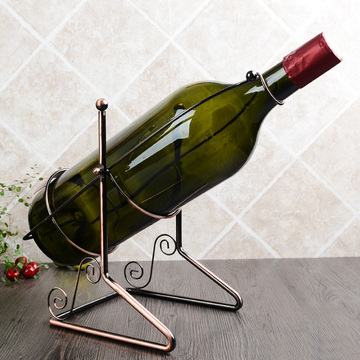 3L加厚加粗超大尺寸酒架欧式复古摇摆创意红酒架铁艺葡萄酒酒瓶架