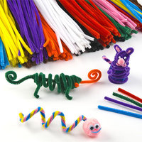 幼儿园毛根扭扭棒彩色毛根条儿童益智创意手工制作diy材料毛绒条