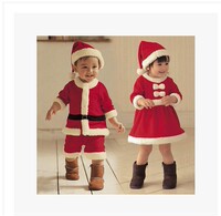 圣诞节表演服装圣诞老人扮演服儿童万圣节服装幼儿角色扮演服装