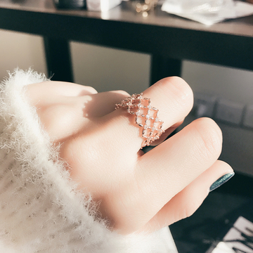 日韩版新款大气开口戒欧美戒指潮流指环女时尚精致百搭气质配饰品