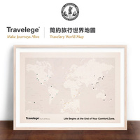 促销Travelege旅行者手绘地图旅行地理位置标注标记创意圣诞礼物