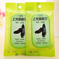 必备用品护鞋士10片装 一次性去污上光擦鞋巾 皮具护理湿巾K2963