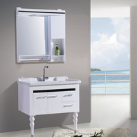 特价包邮欧式浴室柜组合现代简约小户型挂墙式PVC吊柜卫生间镜柜