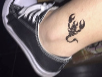 蝎子纹身贴防水男女 持久仿真动物 手臂脚踝脖子 创意个性刺青贴