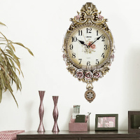 欧式奢华挂钟壁钟客厅个性创意复古艺术时钟现代时尚钟表 B8214NY