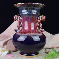 河南御景钧瓷花瓶 非景德镇陶瓷器 办公室家居装饰收藏工艺品摆件