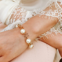 ◆BigBunny◆韩国直送优雅气质OL五角星星珍珠手链