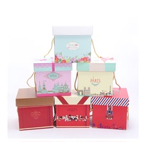 满包邮正方形包装盒零食大礼包生日礼品盒储物盒六一礼物盒喜糖盒