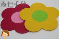 彩色太阳花创意隔热垫餐垫毛毡杯垫餐桌垫布艺碗垫