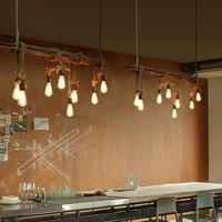 麻绳木头吊灯复古中式创意灯饰现代简约客厅餐厅吧台木屋个性灯具