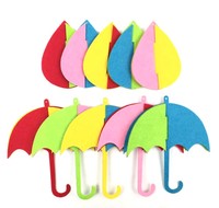 5个雨伞 5个雨滴+专用鱼线幼儿园装饰走廊挂饰
