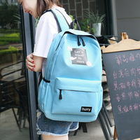 学生日韩版帆布双肩包女学院风高中学生书包女大容量休闲旅行背包
