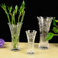 欧式大号玻璃透明花瓶 客厅摆件插花水培富贵竹百合干花落地饰品
