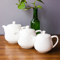 阿七|现代中式 白色骨瓷茶壶 陶瓷大号小号单壶 花茶壶泡茶壶