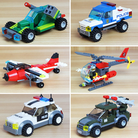 兼容乐高积木 儿童益智军事拼装玩具飞机警车男孩5-6-7-8-9-10岁