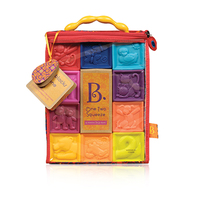 美国B.Toys正品捏捏乐软胶积木数字宝宝玩具早教益智玩具6月-3岁