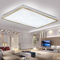 家用LED客厅大灯现代简约2017新款大气长方形水晶灯具简欧式1.2米